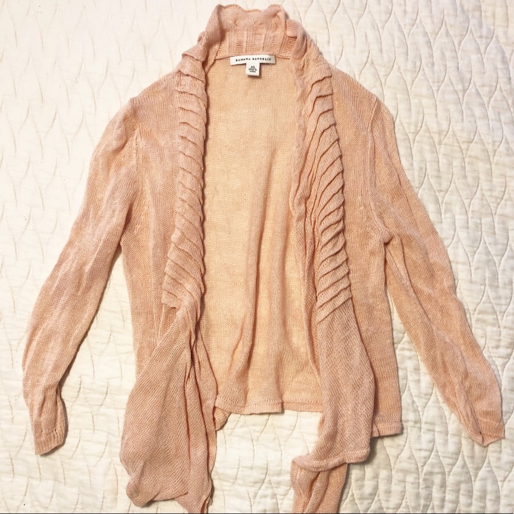 Banana Republic Peach Flowy Cardigan